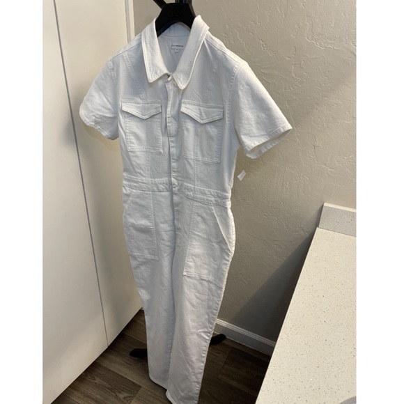 GOOD AMERICAN Denim Fit For Success Jumpsuit In White Size 4 - Picture 14 of 17